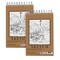5.5" x 8.5" Top Spiral Bound Sketch Book Pad, Pack of 2, 100 Sheets Each, 60lb (100gsm) - Artist Sketching Drawing Pad, Acid-Free - Graphite Colored Pencils, Charcoal - Adults Students